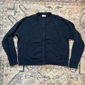 American Vintage Damsville Cardigan in Navy Blue Black Melange